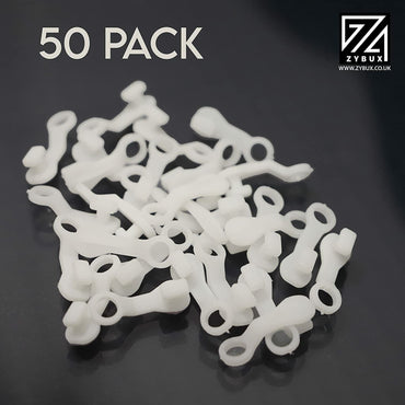 50 Nova Deluxe For Swish Curtain Hooks Runners White Curtain Track Rail Gliders - ZYBUX